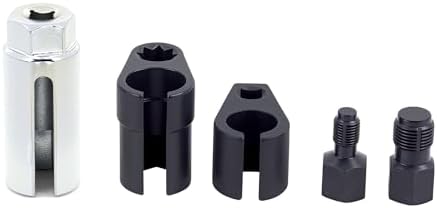 A Abigail 5 PCS Automotive O2 Oxygen Sensor Socket Offset 02 Sensor Wrench Remover Tool and Thread Chaser Tool