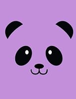 Purple Panda Notebook: Cute Kawaii Design Lined Composition Notebook Journal: College Ruled White Paper 7.44 in. x 9.69 in. 160 Pages Glossy Softcover 1724571559 Book Cover