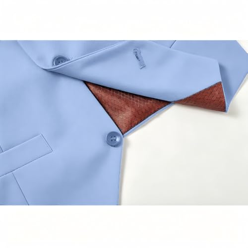 Image of Boys' Vest Slim Formal Suit Vest for Wedding Homecoming with Pockets Adjustable Back Strap, Size 2-20 Years
