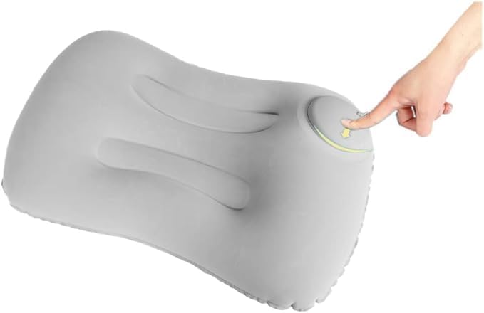 Obedient Polyester Comfort Ultralight Inflatable By Pressing Air Pillow - Compact, Ergonomic Pillow for Neck Head Lumbar Support for Travel, Camping, Home, Office.(Multicolor)