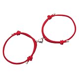 Lot de 2 bracelets magnétiques pour couple Attraction réciproque Corde faite à la main pour 2 bracelets,Couple Cadeau Bracelets,Amis Cadeau Noel,Petit ami et Petit amie Cadeau,La Saint-Valentin Cadeau