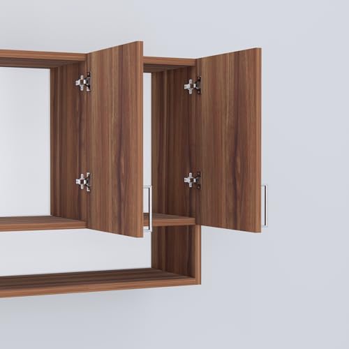 Image of SPECIALITY PANELS 3 Door Modular Wall Mounted Kitchen Cabinet with Organizer Shelf Space Saving Storage Unit | Engineered Wood Cupboard for Kitchen Living Room Organizer Furniture | DIY Assembly