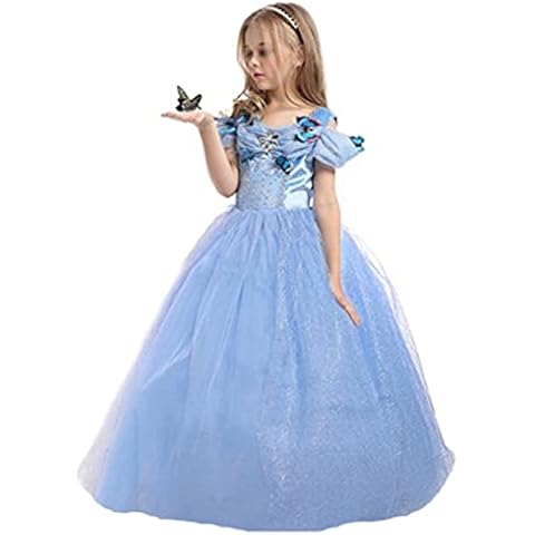 ELSA & ANNA Princess Costumes for Girls - Snow Queen Fancy Dress for Girls - Princess Dress Up - Girls Fancy Dress for Parties, Birthdays, Cosplay & Halloween - Fancy Dress Girls - 4-5 Years (CNDR5) Cover