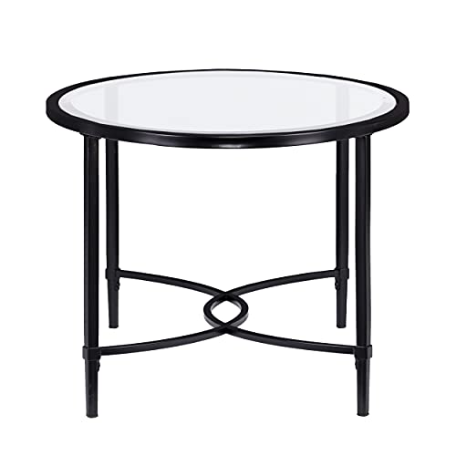 Southern Enterprises Quinton Oval Cocktail Coffee Table, Black, 45 In X 25 In X 19 In #TOP1