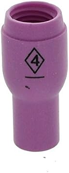 Weldmark By CK Worldwide Alumina Nozzle #4 Cup Size 1/4" x 1-5/32" For Standard Collet Body Torch # 9, 20, 25 PK = 10 13N08-1/4"