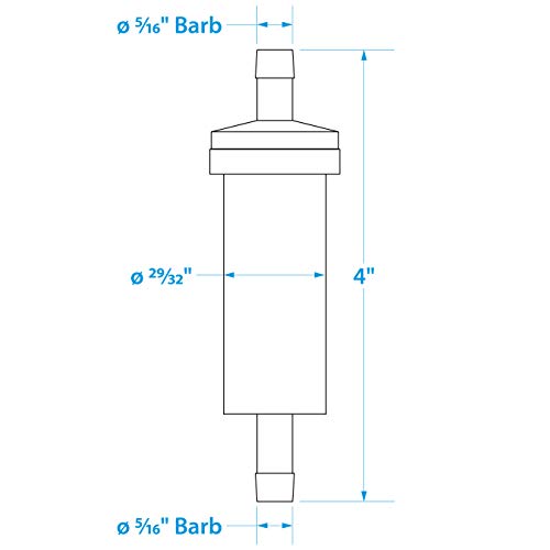 Seachoice Filtro de combustível em linha, 8 mm (5/16