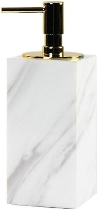 Refillable Liquid Exquisite Marble Soap Dispenser Simple Light Luxury Press Dispenser Bottle Bathroom Bathroom Lotion Bottle(Black)