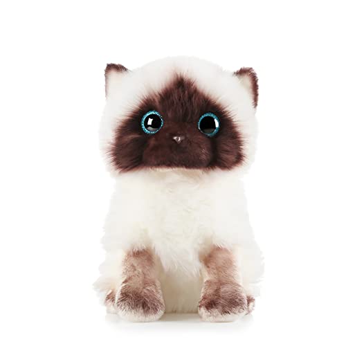 7.8'' Kawaii Siamese Cat Stuffed Animal Realistic Simulation Cute Soft Puppet Cat Plush Lifelike Kitty Kitten Plushie Doll Home Decorations (7.8'', Siamese Cat)