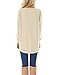 HIYIYEZI Womens O Neck Sweatshirt Side Split Loose Casual Plus Tee Shirts (2X-Large,Beige)