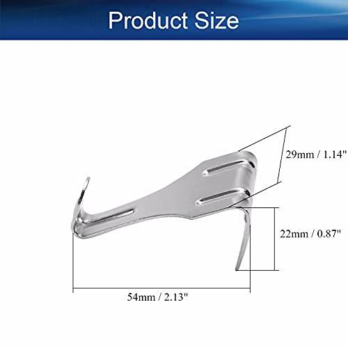 Image of Solid Moulding Picture Hooks Hangers Rail Hanging Hook Galvanized Finish 54mmx29mm Sliver 30pcs
