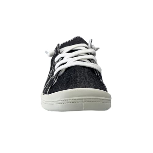 Women Slip-On Linen Canvas Lace-Up Fashion Sneaker2