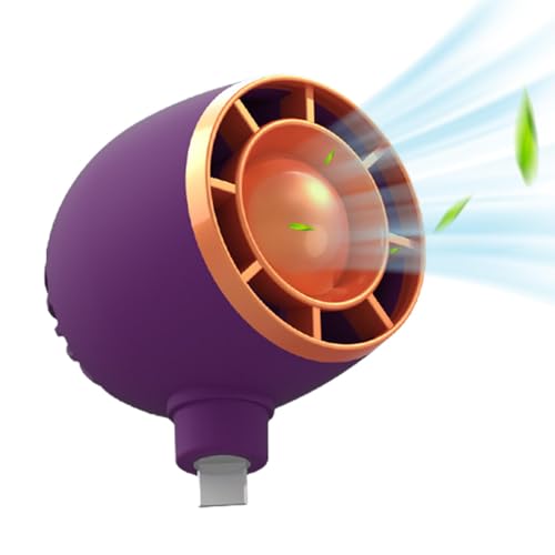 ycezw Pequeño ventilador portátil de bolsillo para teléfono móvil,Ventilador para teléfono móvil | Ventilador USB con rotación de 180 grados | ventilador enchufable portátil de bajo consumo para