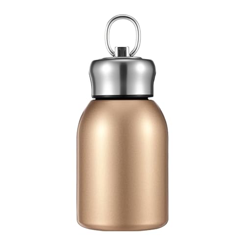 Jiwyunlu Mini Bouteille Isotherme en Acier Inoxydable 300ml, 12h Froid 8h Chaud, Anti-Fuite, Portable Compacte pour Enfant Adulte Sport Bureau