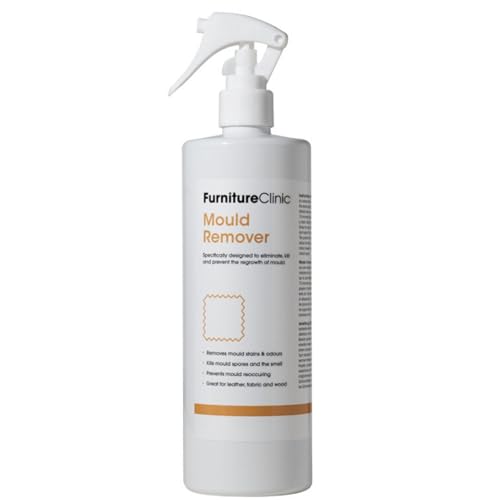 Spray quitamoho Furniture Clinic - Elimina el moho y las esporas con el contacto y evita su reaparición – Elimina las manchas difíciles de moho en textiles, cuero y madera – Seguro – 500 ml