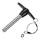 M METERXITY T-Griff-Sicherungsstift, 5/8(16mm) Durchmesser, 3-5/32(80mm) Verwendungslänge, Druckknopf-Schnellspannstifte mit Tragekabel für Maschine [304 Edelstahl]