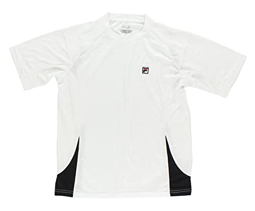 T-shirt Fila respirant pour ado taille M, haut de sport blanc à blocs de couleur