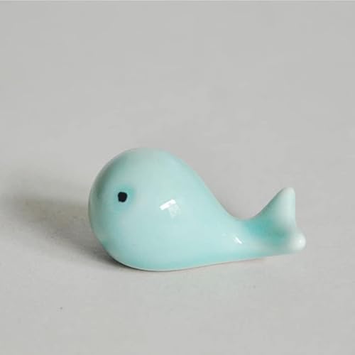 Miniatura 8 de Hemoton Soporte para palillos de cerámica con soporte para palillos de pescado, cubiertos, vajilla de cocina, juego de 6 unidades (azul+ verde +