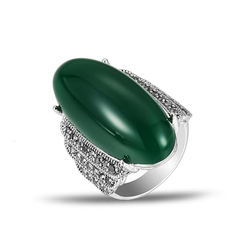 Bague d'index verte confortable anneau géométrie mixte taille 8 J02823