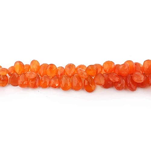 Carnelian Faceted Pear Drop Briolettes perles de cornaline haut de gamme pour joaillerie SB488