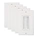 Buyer's Point Brush Wall Plate, Decora Style, Cable Pass Through Insert for Wires, Single Gang Cable Access Strap, Wall Socket Plug Port for HDTV, HDMI, Home Theater Systems and More ((5 Pack) White)