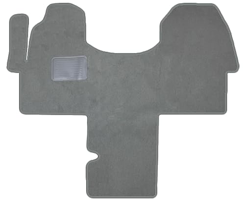 Auto Mat Store One-Piece Front Carpet Floor Mat with Serge Edges and Heel Pad for 2019-Current Mercedes-Benz Sprinter Vans & RV - Gray