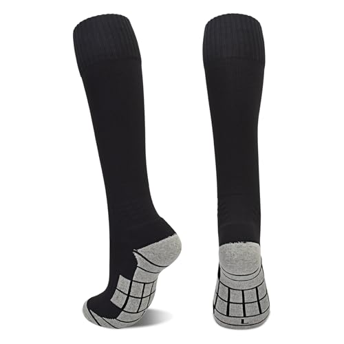ARERWA - ARERWA Chaussettes de football thermiques longueur genou - Hommes Femmes Enfants Chaussettes de compression rembourrées extra longues respirantes - Sports de plein air Randonnée Course à pied Marche,