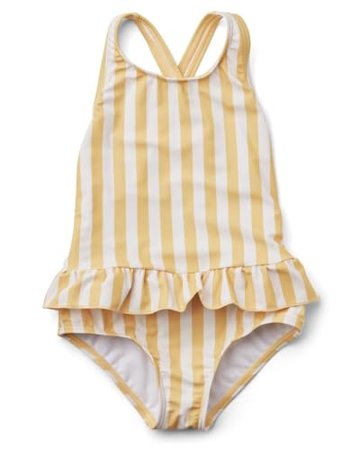Image of Toddler Girls One Piece Swimsuits Crossback Backless Bathing Suit Whale Dolphin Shark Swimwear with Ruffle Butt UPF50+