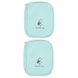 BinZyronic 2個 錠剤収納ポーチ – 携帯用サバイバルケース オックスフォード布製 耐摩耗設計 アウトドアや旅行に適した多機能キャリングバッグ