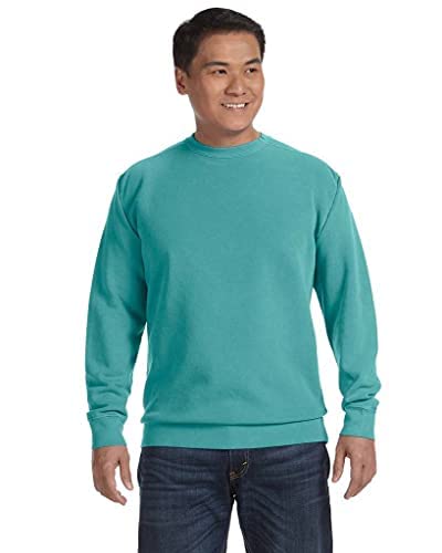Comfort Colors Men Crewneck Sweatshirt, Style 1566 Light Green