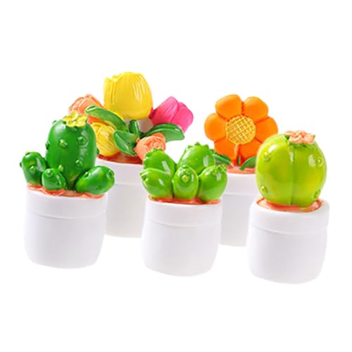 GANAZONO 5pièces Plantes Pot Miniatures pour Micro-aménagement Paysager Décorations pour Maison De Poupée Ornements De Bureau