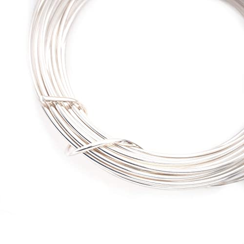 Image of CRAFT WIRE 20 Gauge, 925 Sterling Silver Wire (Round) Half Hard Made in USA - 10FT | Sterling Silver Wire for Jewelry Making, Wire Wrapping, Solid 925 Sterling Silver, 0.812mm Wire, High Quality Made in USA