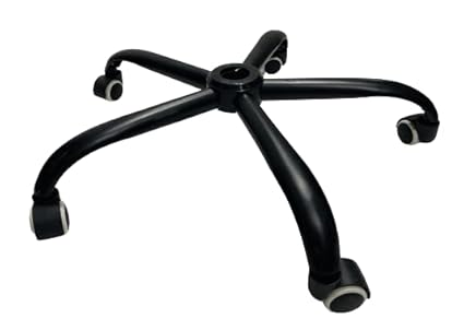 SALON CHAIR Office Revolving Computer Study Chair Base (Black Base) Furniture Parts Accessories Fit to Every Chair (Universal Size) (with White Black Wheel)