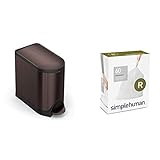simplehuman 10 litre butterfly step can dark bronze + code R 60 pack liners