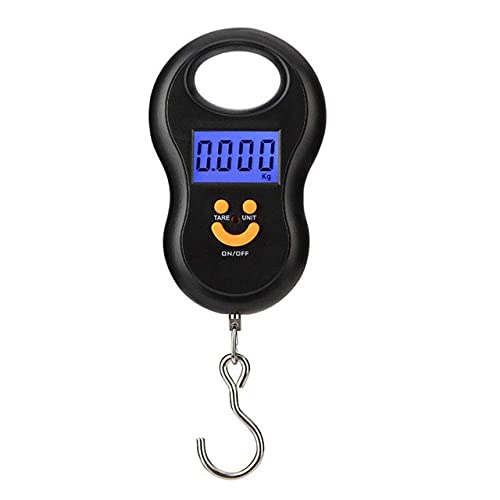 QAWSED Electronic Baggage Weighing Electronic Mini Digital Scale for Fishing Luggage Travel Suitcase Weighting Steelyard Hanging Hook Scale Kitchen Weight Tool,A01