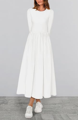 BTFBM Casual Long Sleeve Dresses Spring Dresses 2025 Wedding Guest Dress Midi Dress Flowy Bohemian Long Dress