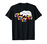 Teacher Bear T Shirt Autism Awareness Month SPED Teacher Tee