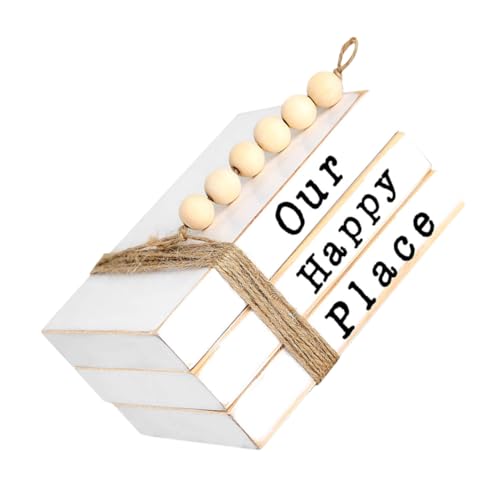 TOYANDONA Decorative Bookends Wooden Fake Book Ornament Home Decor Models for Living Room