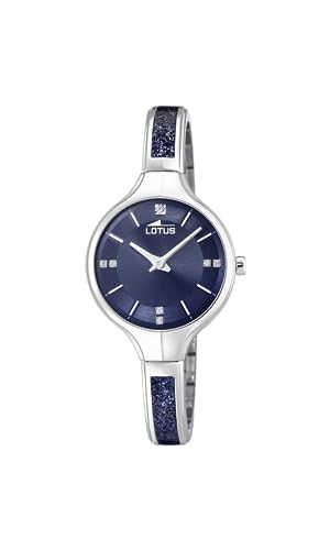 LOTUS Reloj Mujer Analógico de Acero Inoxidable 316l Plateado   Movimiento de Cuarzo   Cristal Mineral de Alta Resistencia   Resistente al Agua 5 ATM   Special Prices 18594/2