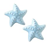 Maniglie for mobili, pomelli for armadi, maniglie for cassetti for mobili, maniglie for armadietti, 2 pezzi in ceramica a forma di stella marina, maniglia creativa for porta dell'armadio del cassetto