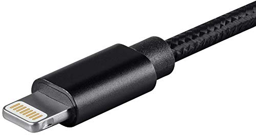 Monoprice Apple Mfi Certified Lightning To Usb Charge & Sync Cable - 6 Feet - Black Compatible With Iphone X 8 8 Plus 7 7 Plus 6S 6 Se 5S, Ipad, Pro, Air 2 - Palette Series #TOP4