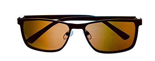 Skechers Mens Matte Dark Brown Metal Rectangle Sunglass, Brown Lens SE8073. 49E4