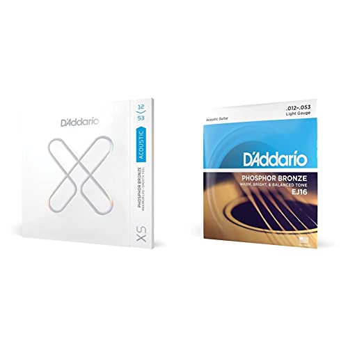 D’Addario Cordes Guitare Acoustique Enduites | Corde Guitare Folk | XSAPB1253 | XS Bronze Phosphoreux Cordes Guitare… - Les Beatles, Paul McCartney, John Lennon, RIngo Starr, George Harrison D'Addario Cordes Guitare Acoustique Enduites | Corde Guitare Folk | XSAPB1253 | XS Bronze Phosphoreux Cordes Guitare…
