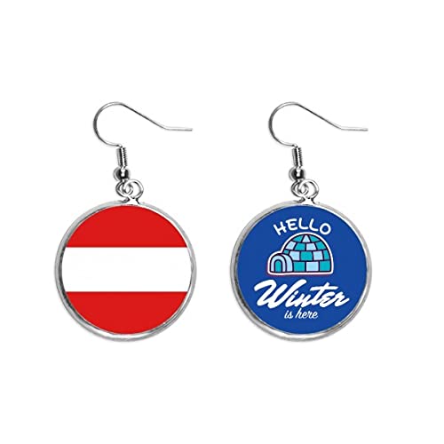 Pendientes de Austria diseño exclusivo en resina cristalina efecto gota de invierno