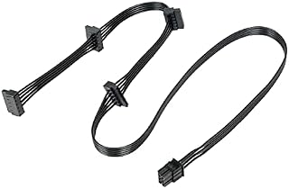 6 Pin to 4 x 15 Pin SATA Hard Drive Power Adapter Cable for Some Types of Corsair Modular PSUs 20 in (87cm/34.2 inch)