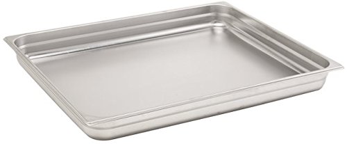 Pentole Agnelli Bacinella Gastronorm, Acciaio Inossidabile, 2/1, 65x53x4 cm