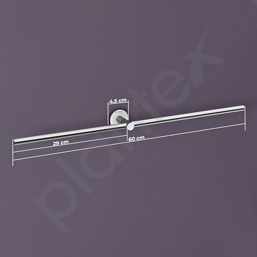 Image of Plantex Stainless Steel Bathroom Towel Bar /Dual Towel Rod /Towel Hanger for Wash Basin /Bathroom Accessories (24-inch) Chrome