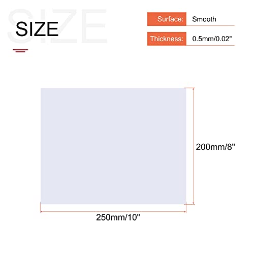 Image of MECCANIXITY White ABS Plastic Sheet 10x8x0.02inch for Building Model, DIY Crafts, Panel, Pack of 8