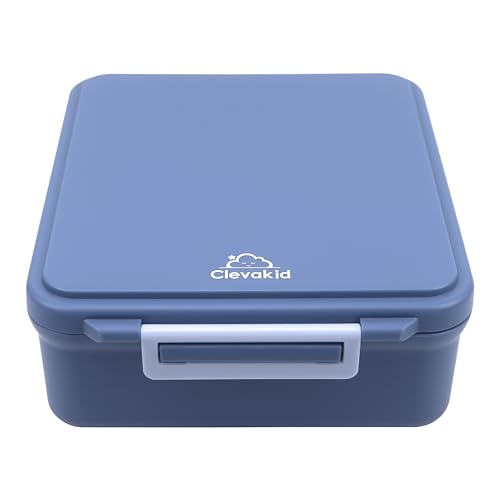Image of Bento Mega Lunch Box, carrying handle - 4 No-Mix Compartments | Microwave & Dishwasher Safe | for Adult, Preschool, School 1600ML, OZ (Blue Turquoise)