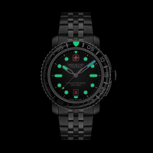 Image of Swiss Military HANOWA Black Marlin Black Round DIAL Analog Watch for Men SMWGH0001702