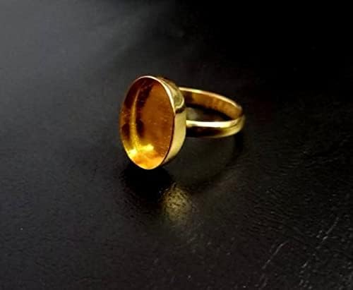 Miniatura 2 de Chapado en oro sobre plata de ley 925 con forma ovalada de bisel liso, engaste de bisel en blanco, base de anillo en blanco, bisel para trabajo de